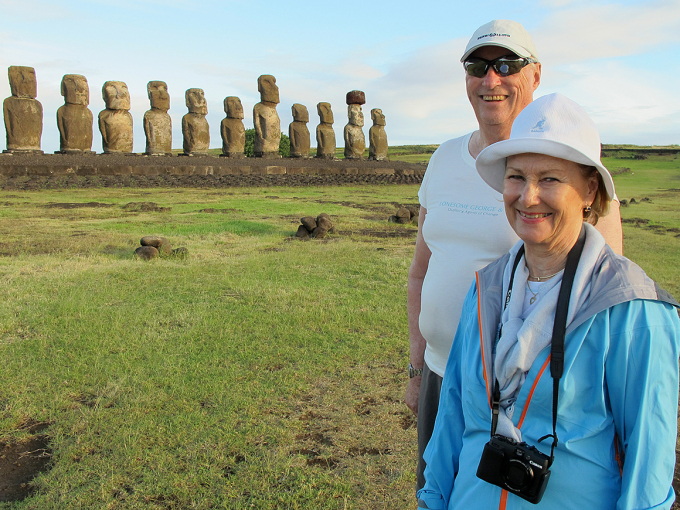The King and Queen visited Easter Island in 2014. Photo: The Royal Court.